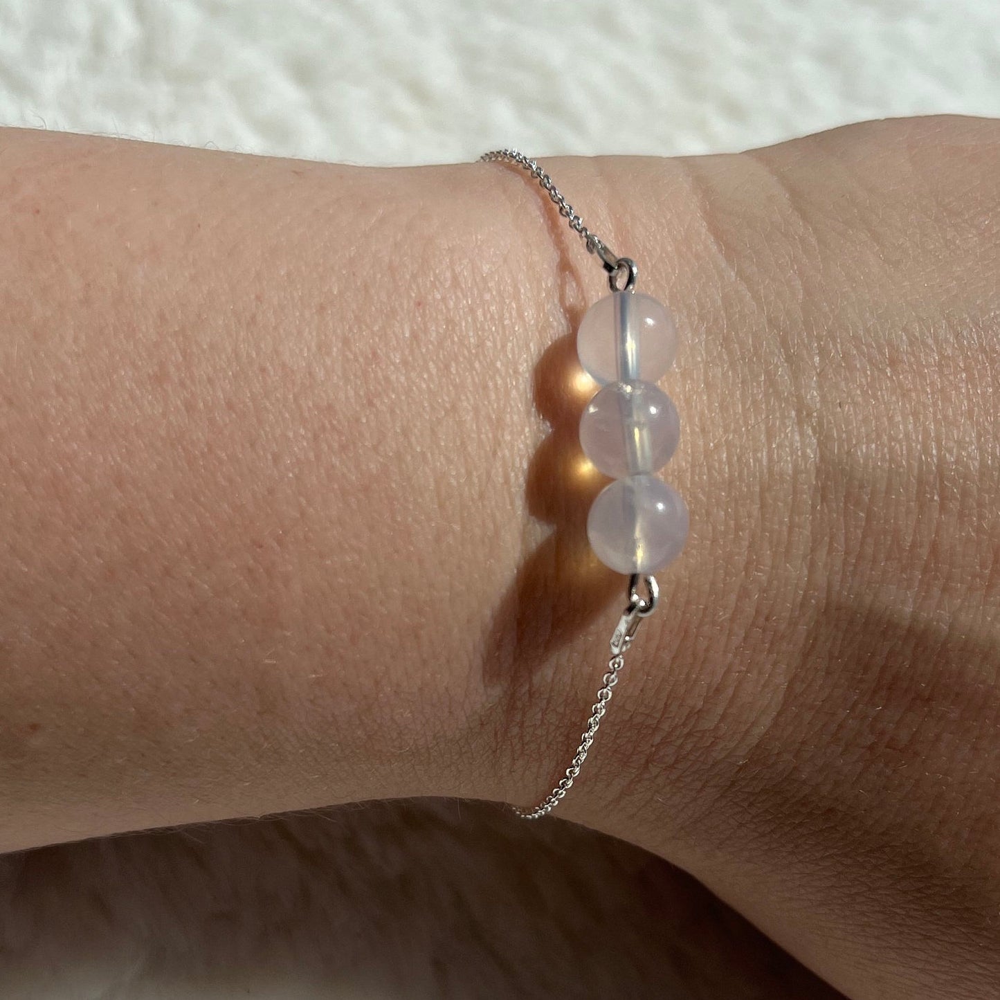 925 Silber Armband mit Lavendelmondquarz